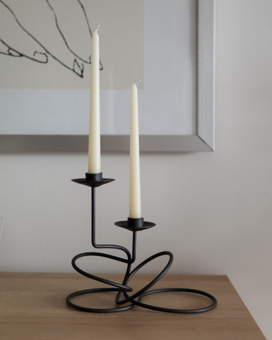 2-Tier Squiggle Candlestick Holder