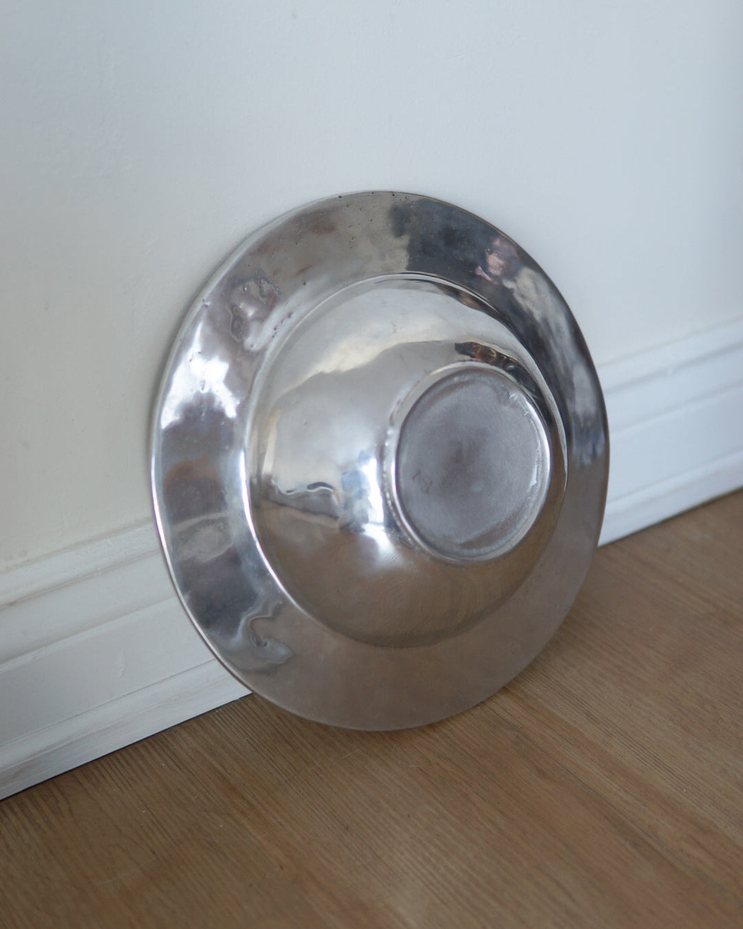 Large Pewter Star-Rimmed Bowl