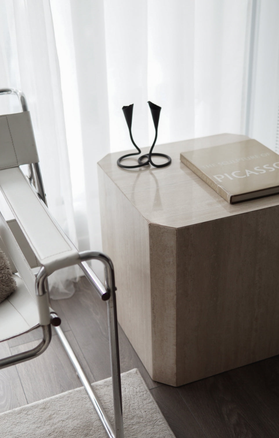 XL Vintage Travertine Cubes/Side Tables