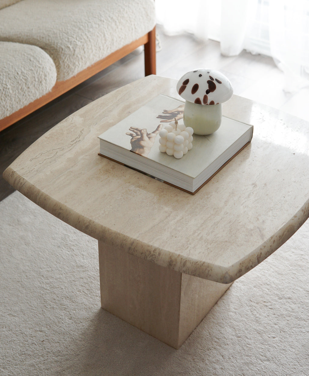 Small Travertine Coffee Table