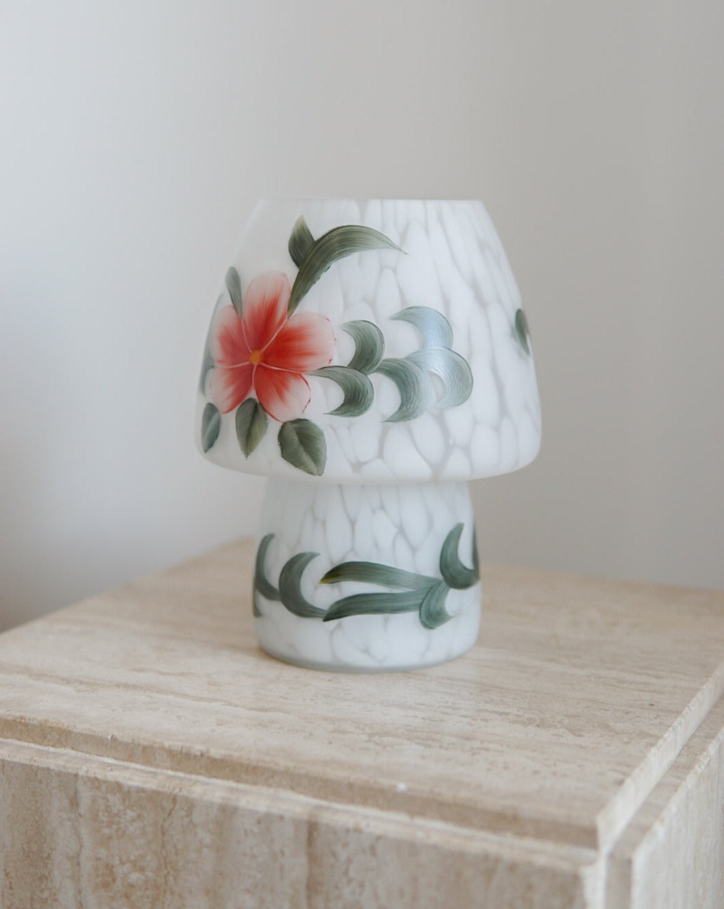 Murano-Style Floral Table Lamp