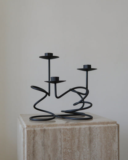 3-Tier Squiggle Candlestick Holder