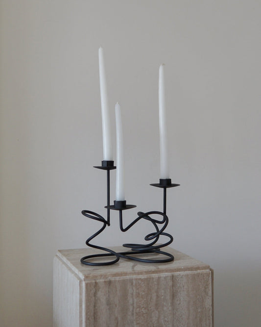 3-Tier Squiggle Candlestick Holder