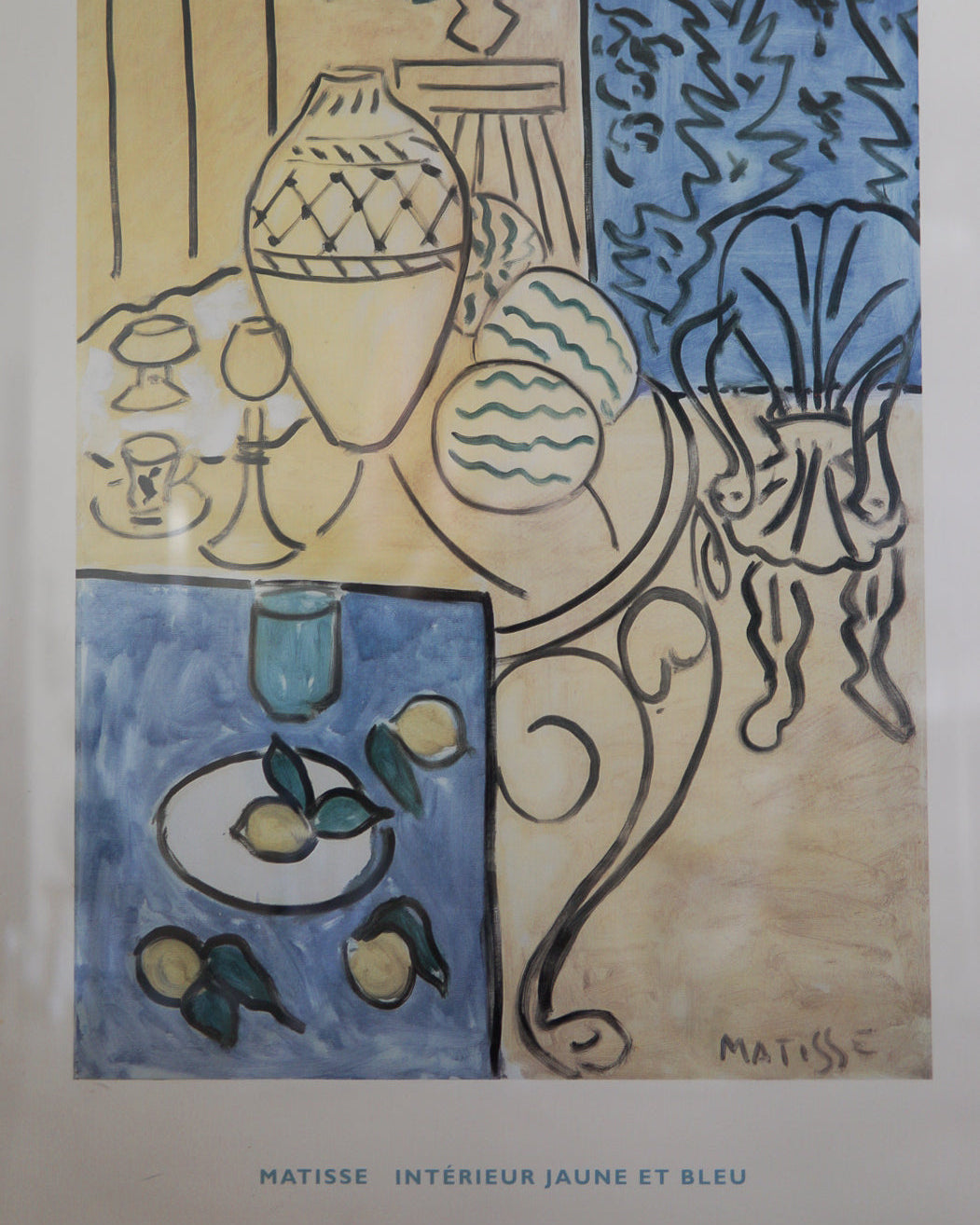Matisse 'Intérieur Jaune et Bleu' Painting