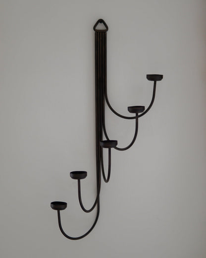 Cascading 5-Tier Tea Light Wall Sconce
