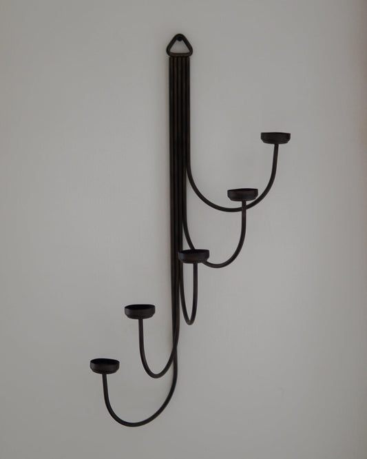 Cascading 5-Tier Tea Light Wall Sconce