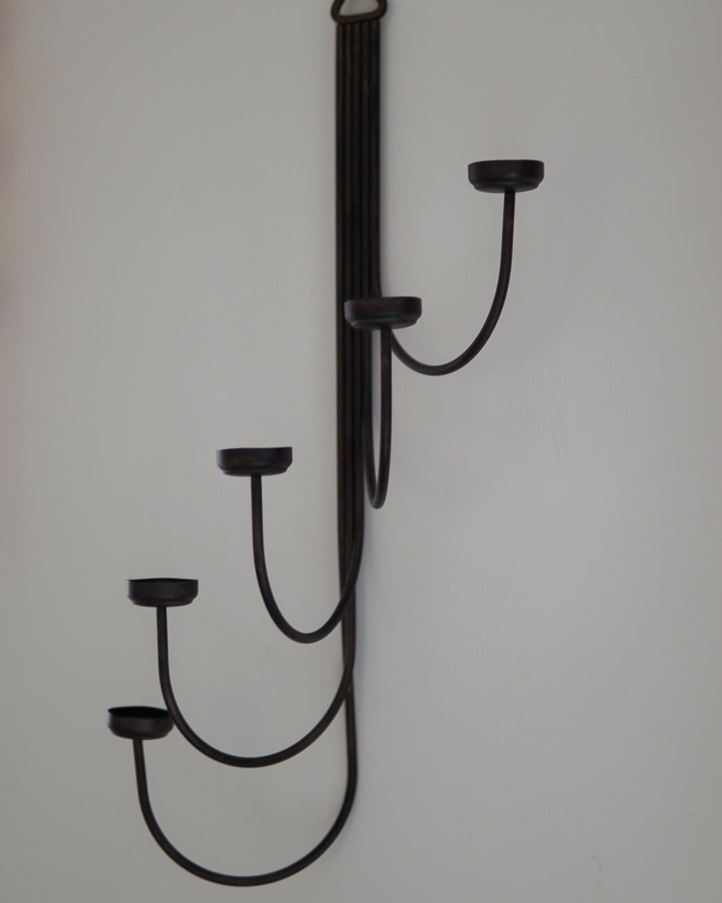 Cascading 5-Tier Tea Light Wall Sconce