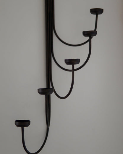 Cascading 5-Tier Tea Light Wall Sconce