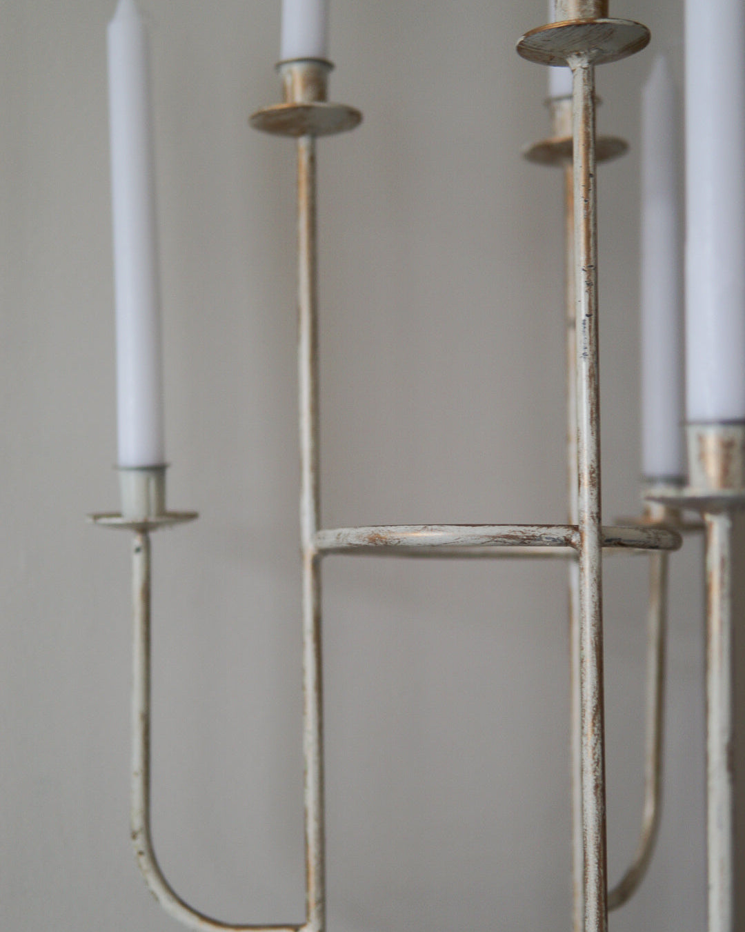 6-Tier Brushed Gold Floor Candelabra