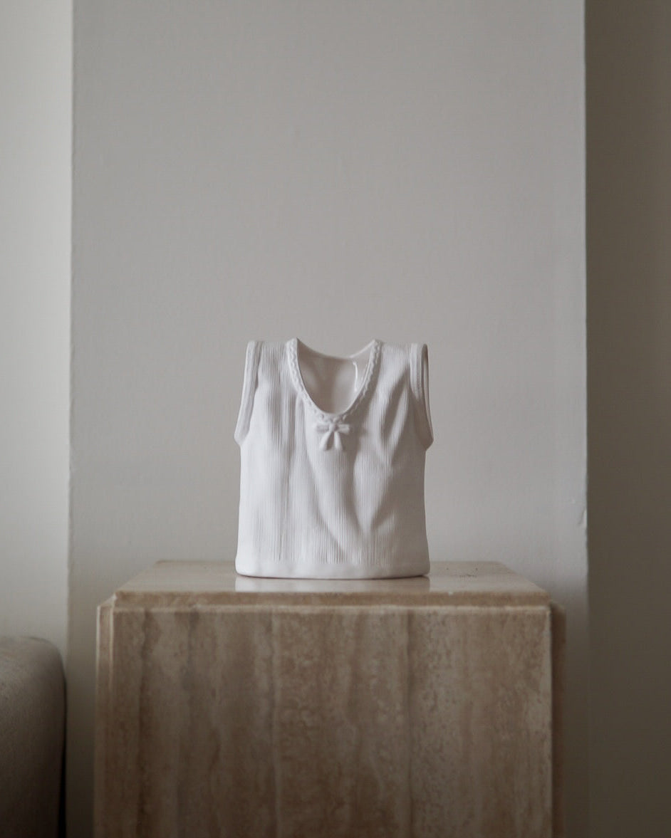 Vintage T-Shirt Ceramic Vase