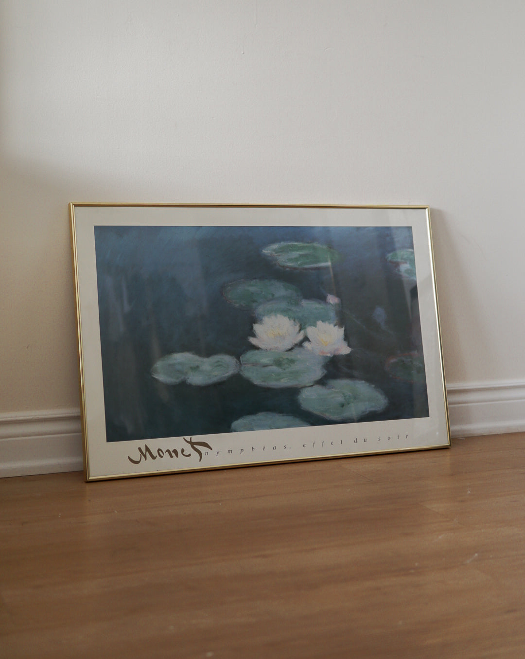 Monet 'Nympheas Effet Du Soir' Painting