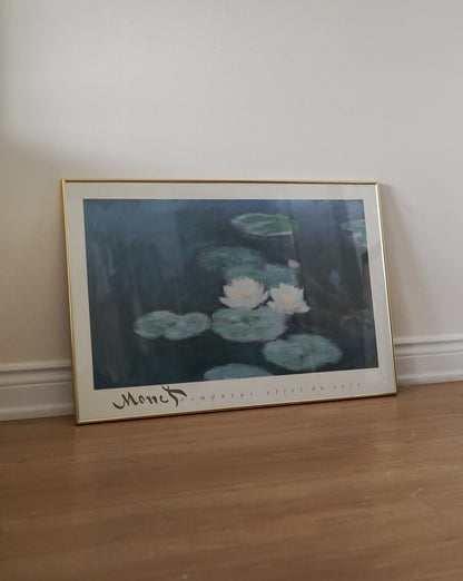Monet 'Nympheas Effet Du Soir' Painting