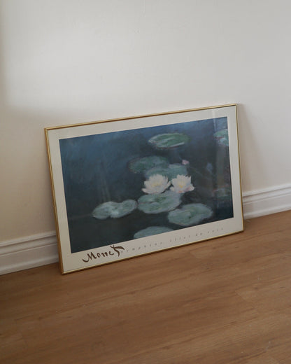 Monet 'Nympheas Effet Du Soir' Painting