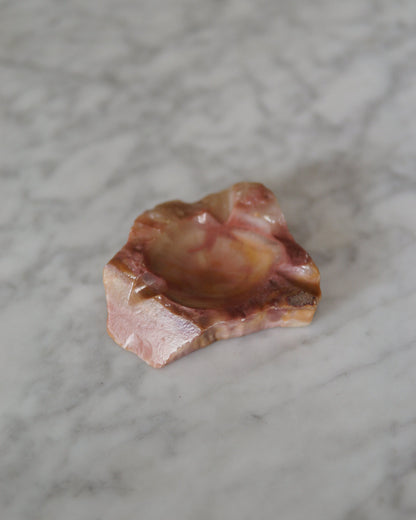Vintage Hand-Carved Alabaster Ashtray