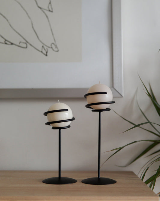 Set of Two Swirly Candleholders