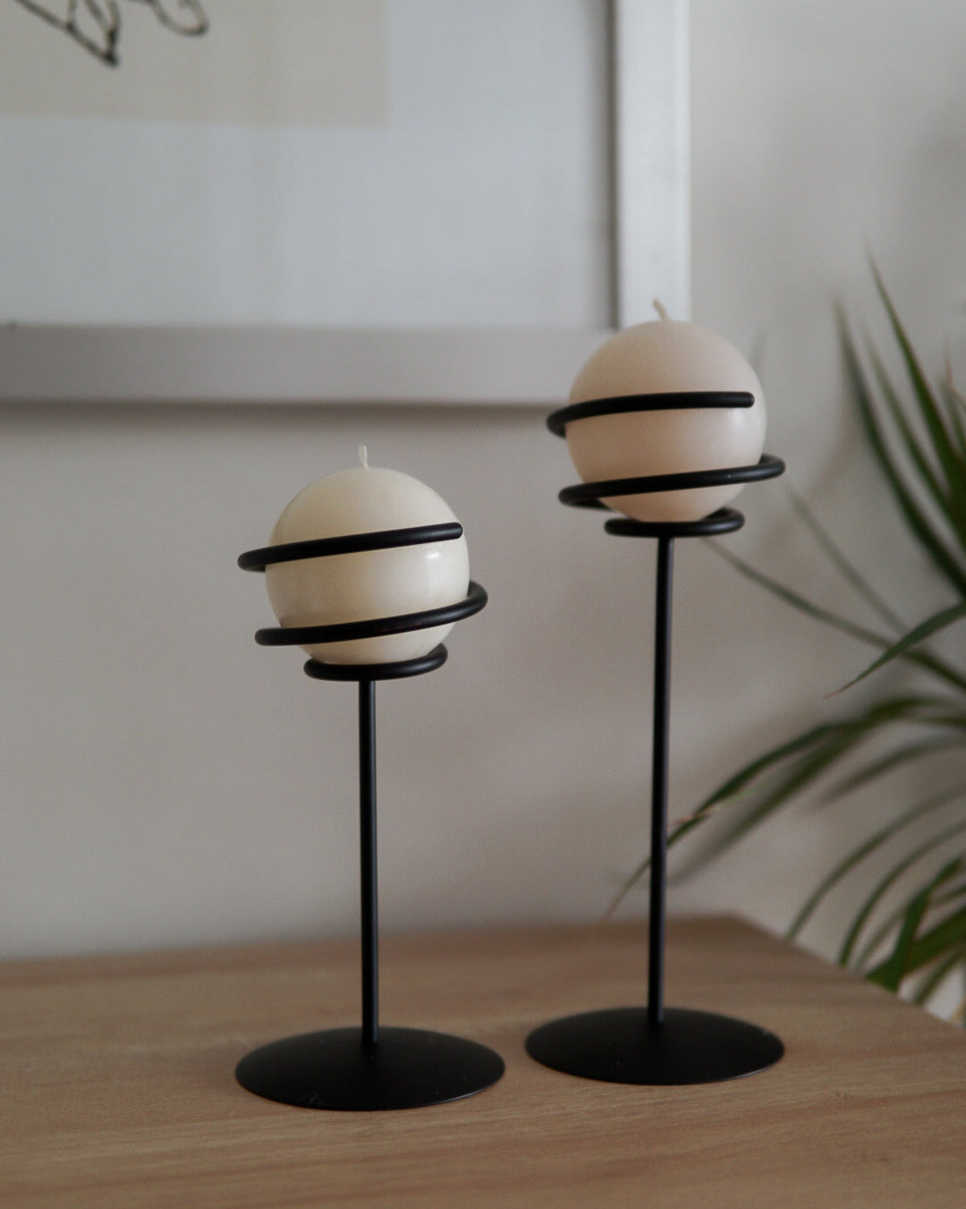 Set of Two Swirly Candleholders
