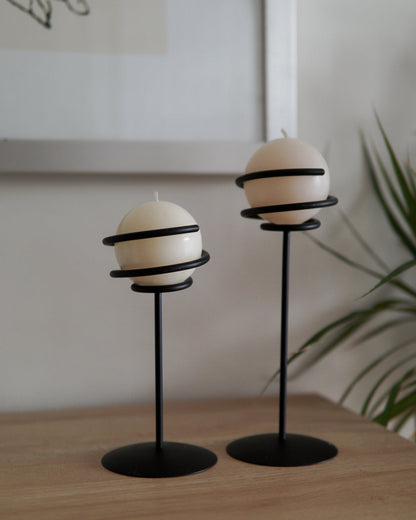 Set of Two Swirly Candleholders