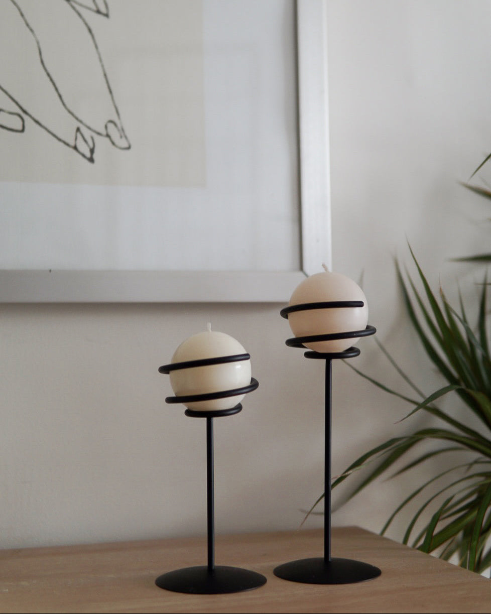 Set of Two Swirly Candleholders