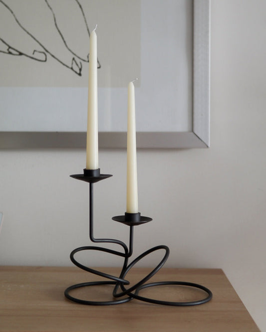 2-Tier Squiggle Candlestick Holder