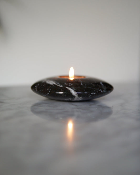 Marble Disc Tea Light Holder