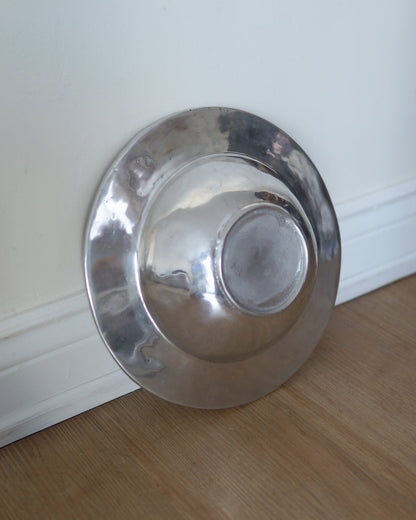 Large Pewter Star-Rimmed Bowl