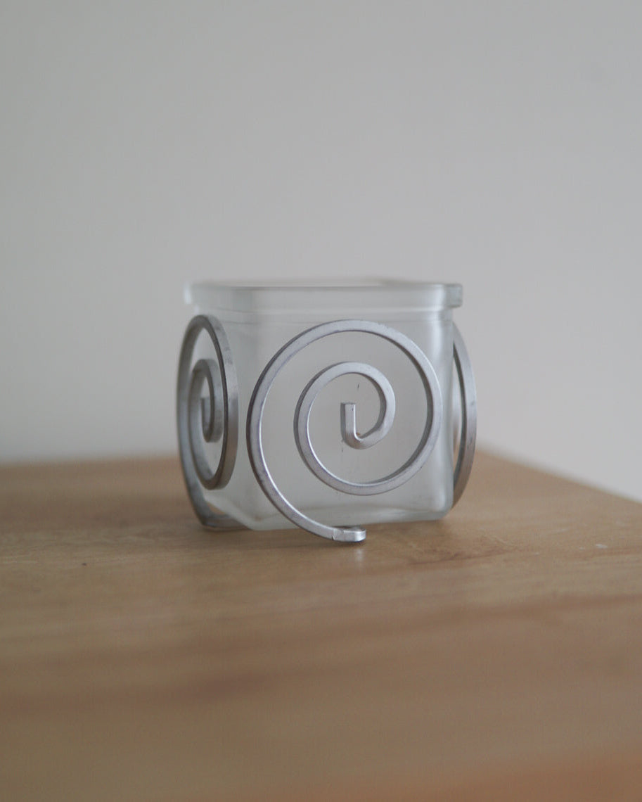 Frosted Swirly Tealight Holder