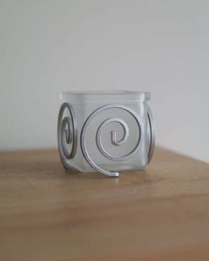 Frosted Swirly Tealight Holder