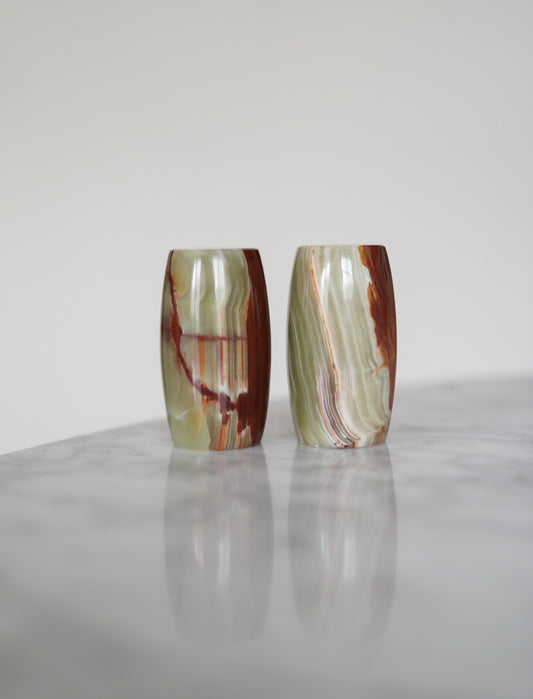 Onyx Salt and Pepper Shakers