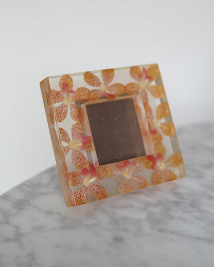 Acyclic Lucite Lily Picture Frame