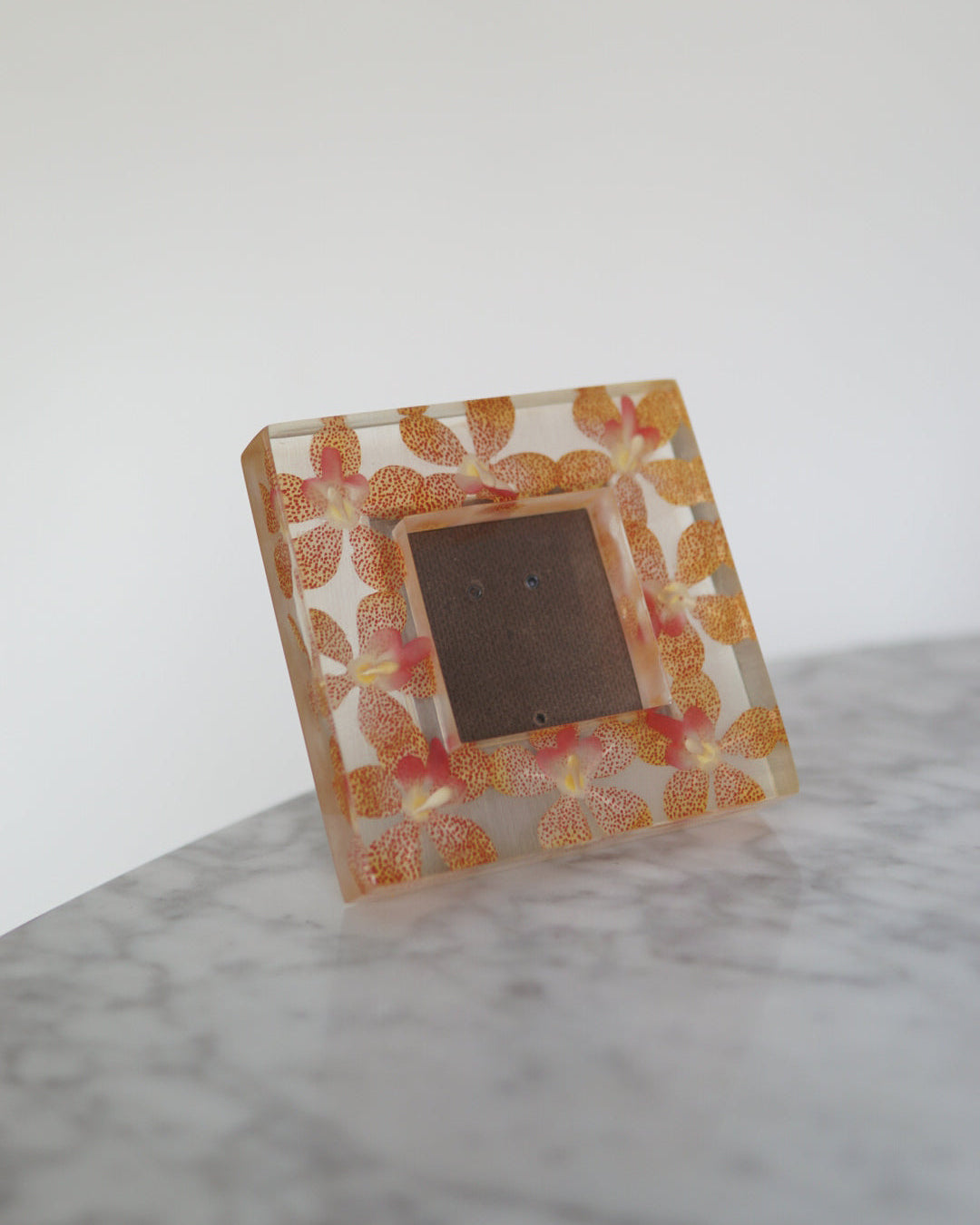 Acyclic Lucite Lily Picture Frame