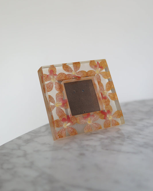 Acyclic Lucite Lily Picture Frame