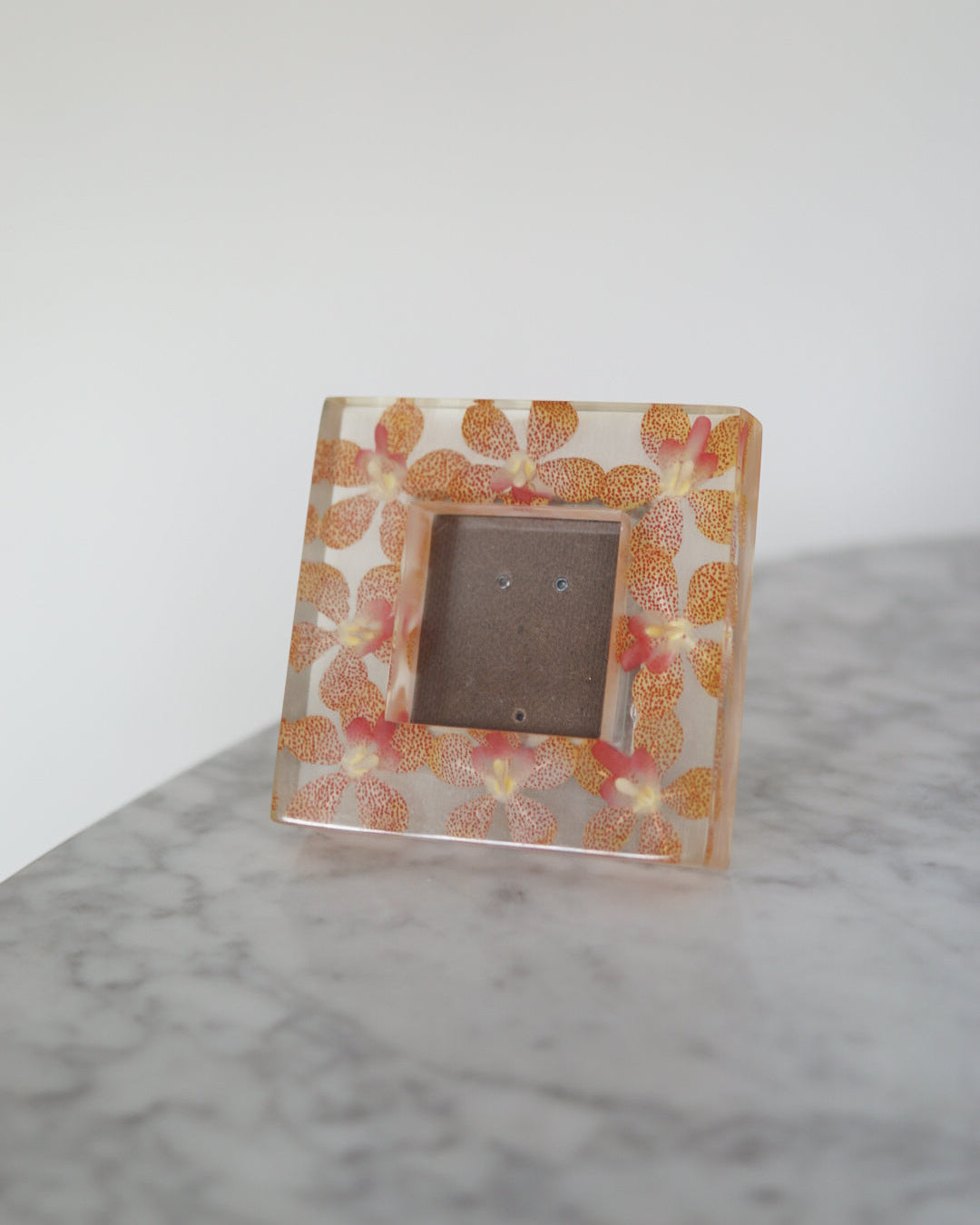 Acyclic Lucite Lily Picture Frame