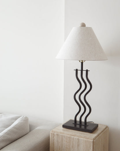 Memphis-Style Wavy Lamp