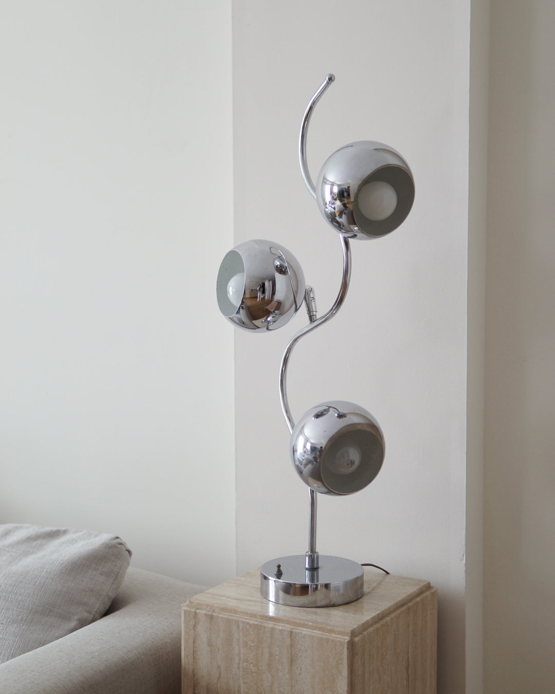 Space Age Chrome "Eyeball" Lamp