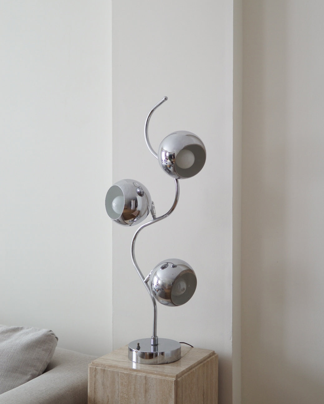 Space Age Chrome "Eyeball" Lamp