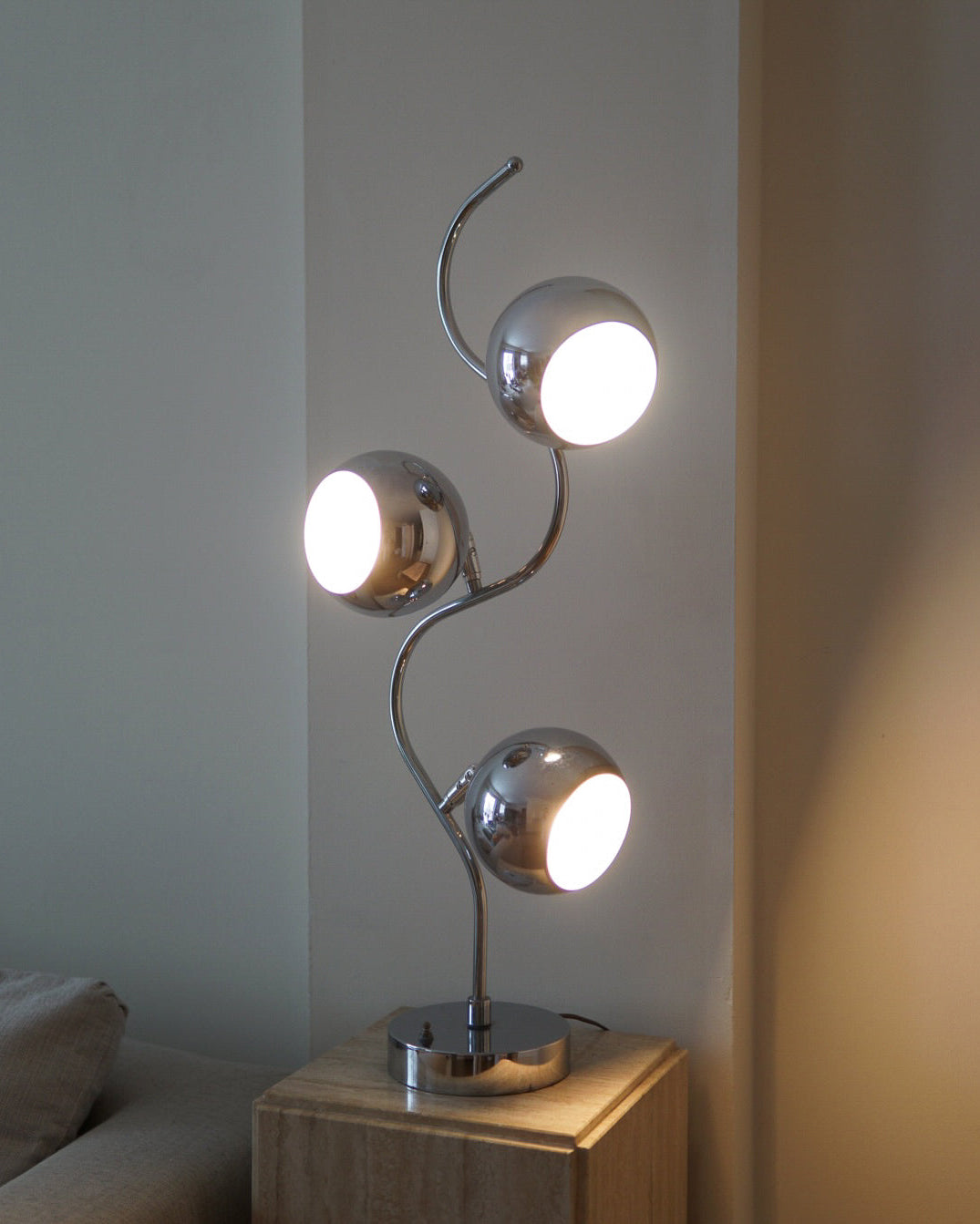 Space Age Chrome "Eyeball" Lamp