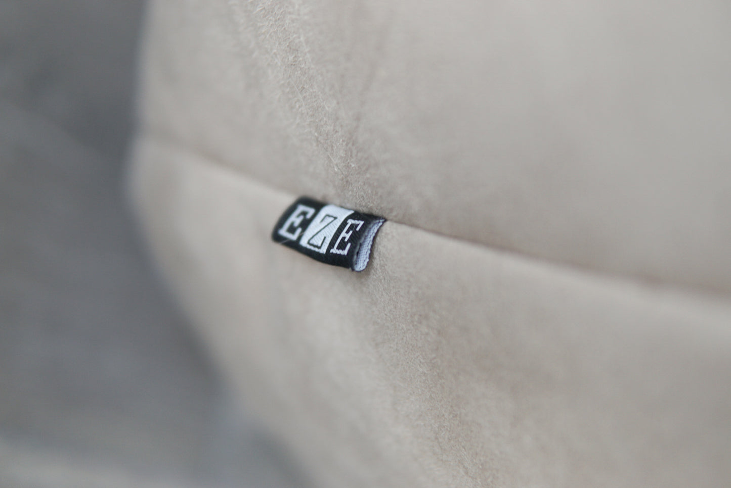 Beige Suede TOGO-Style One-Seater Sofa