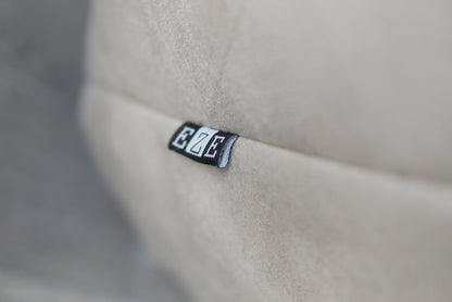 Beige Suede TOGO-Style One-Seater Sofa