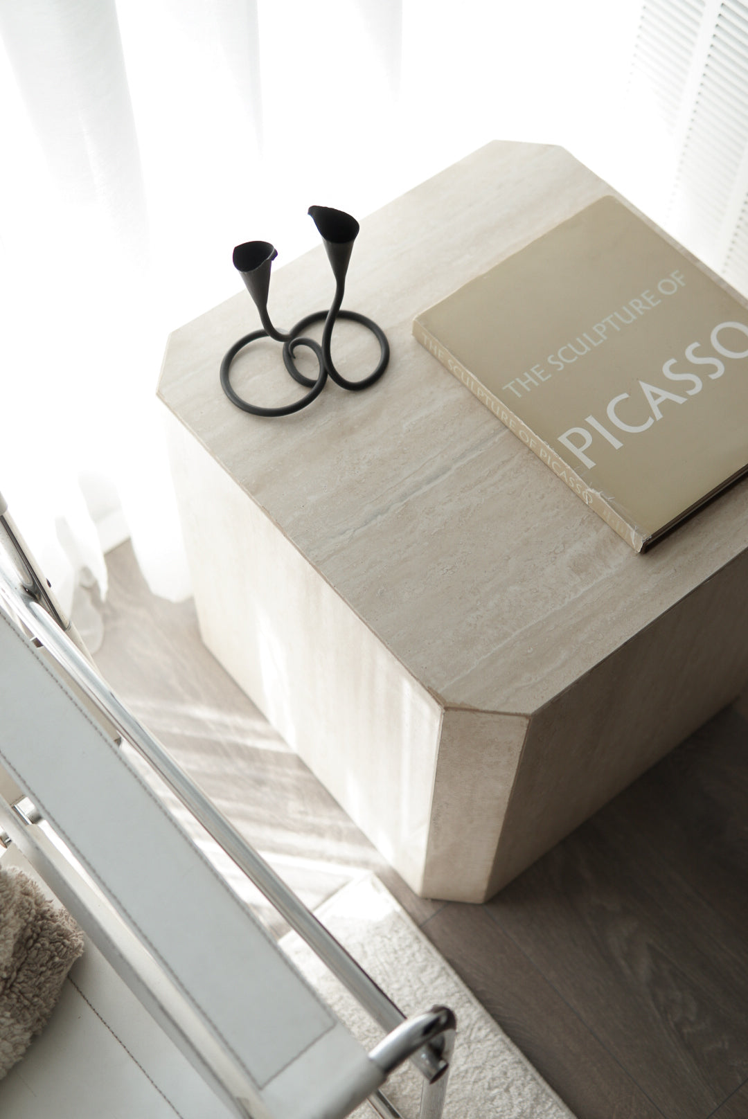 XL Vintage Travertine Cubes/Side Tables