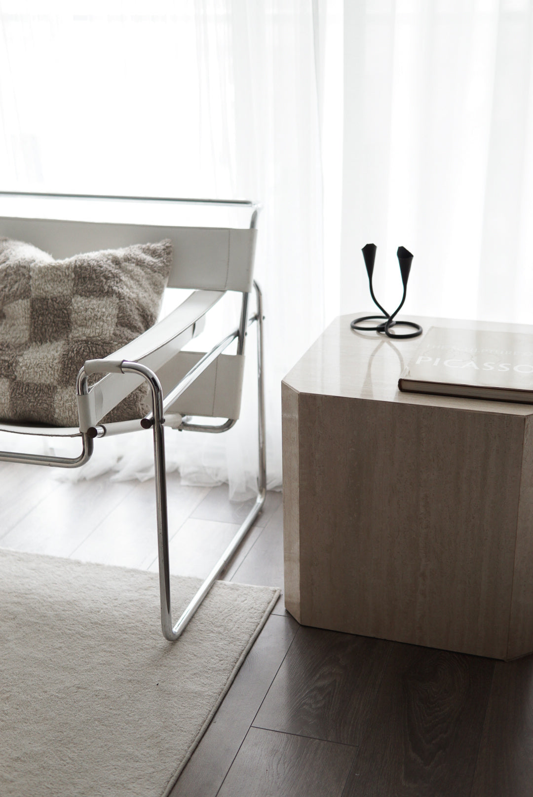 XL Vintage Travertine Cubes/Side Tables