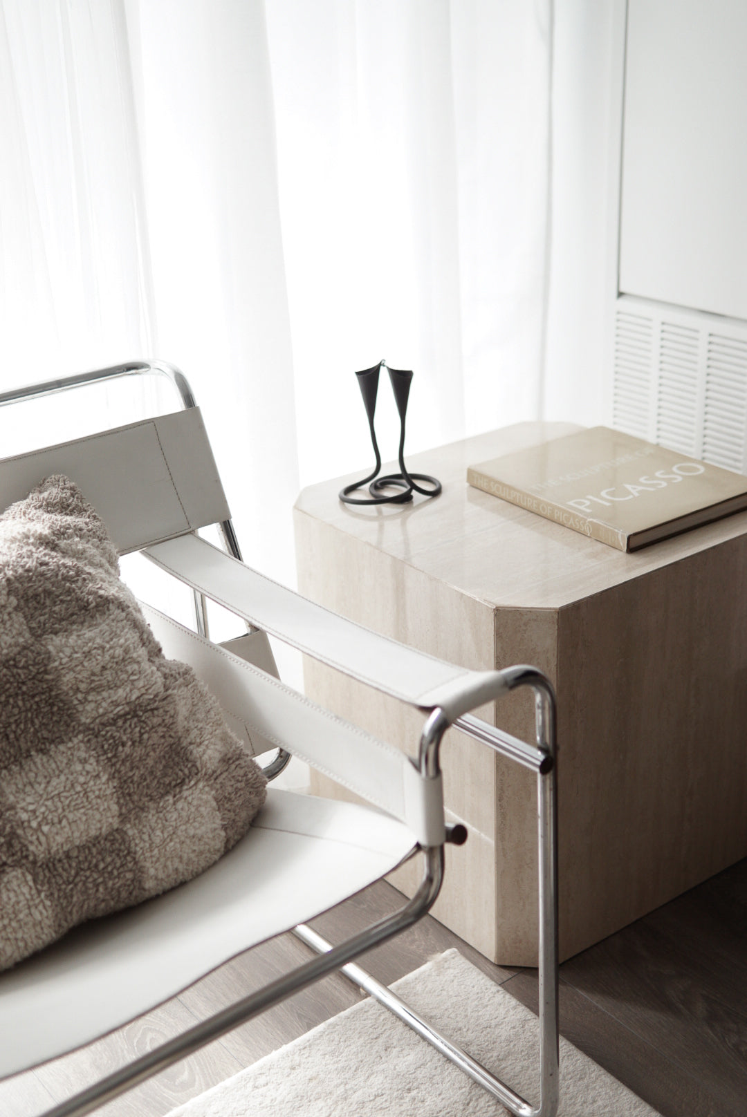 XL Vintage Travertine Cubes/Side Tables