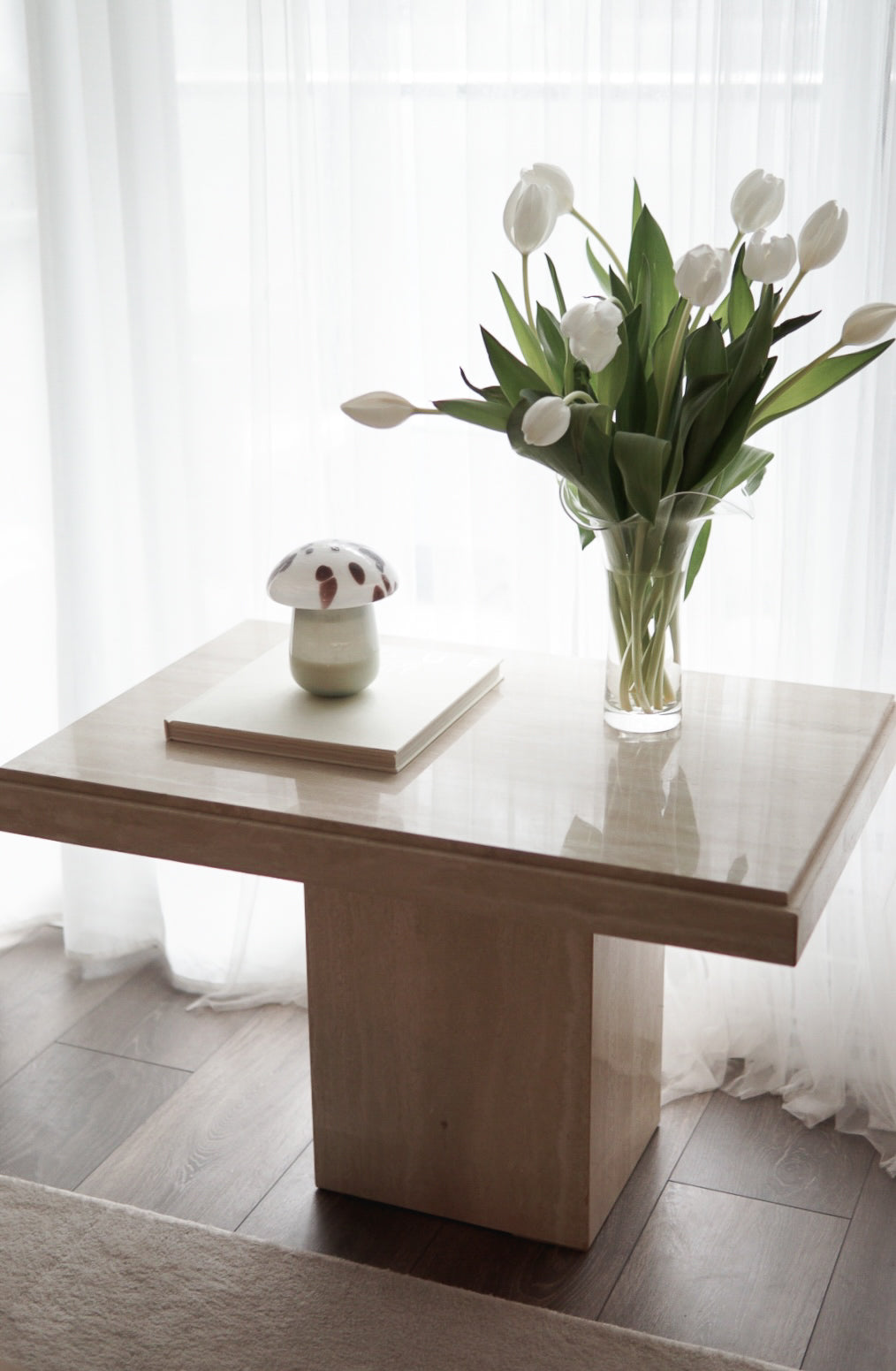 Vintage Travertine Side/Coffee Table