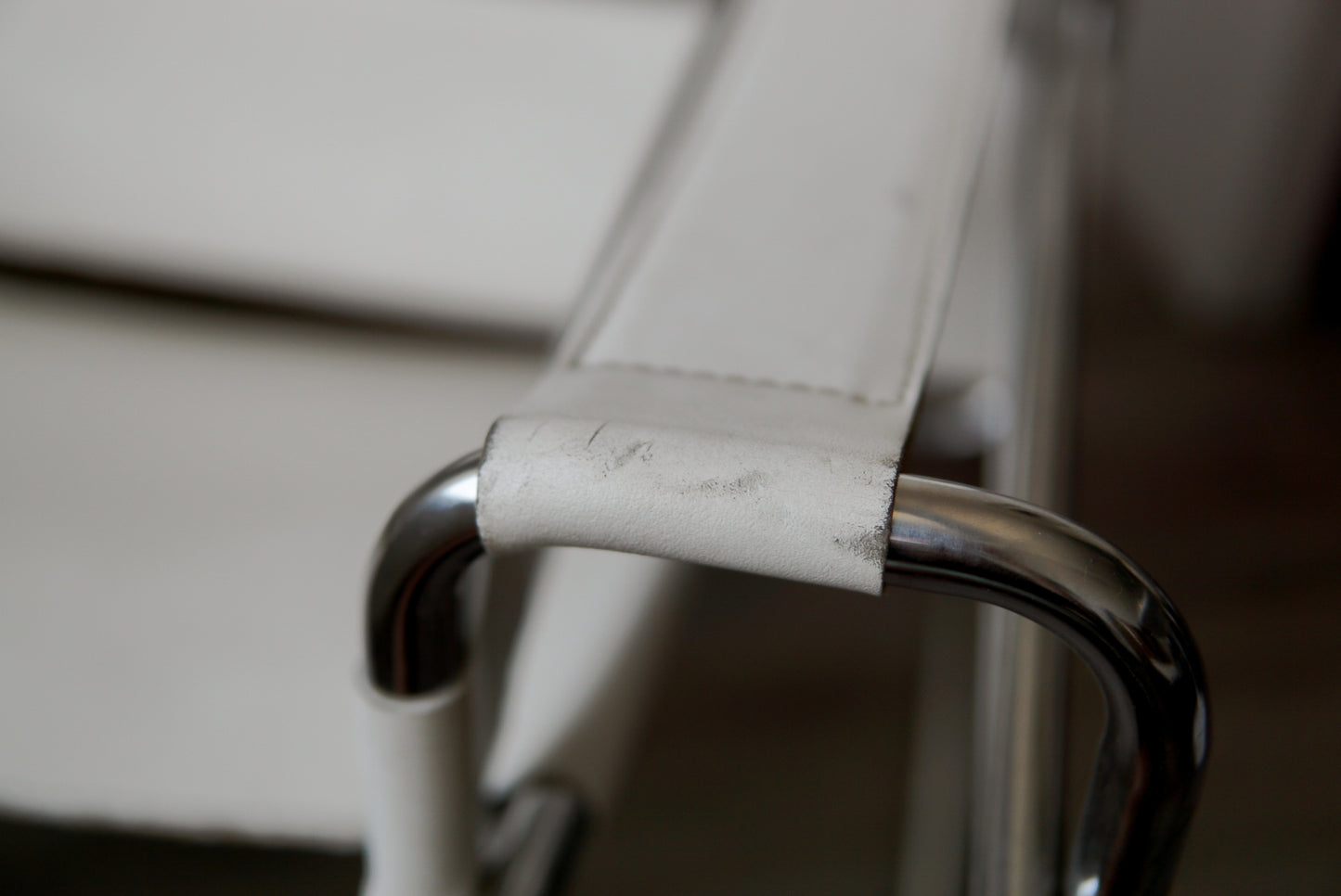 Vintage Wassily Replica in White and Chrome