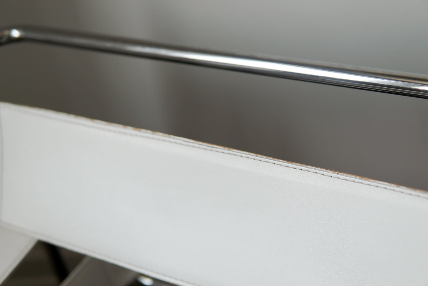Vintage Wassily Replica in White and Chrome