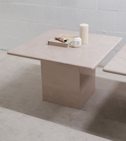 Vintage Pale Pink Granite Coffee Tables
