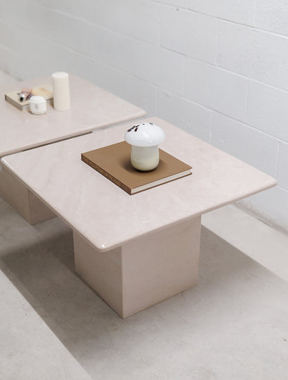 Vintage Pale Pink Granite Coffee Tables