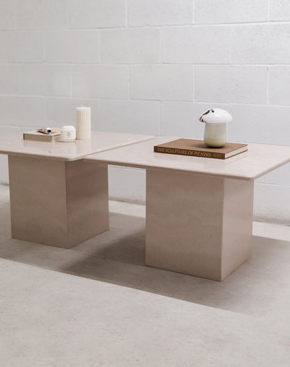 Vintage Pale Pink Granite Coffee Tables