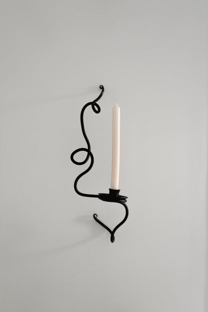 3D Squiggle Candle Wall Sconce