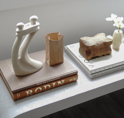 X-Small Ceramic Paper Bag by Artist Michel (Michael) Harvey