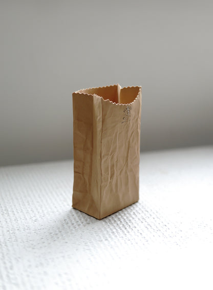 X-Small Ceramic Paper Bag by Artist Michel (Michael) Harvey